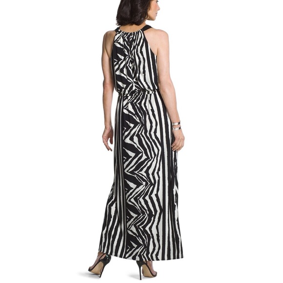 Chico’s Zebra Print Maxi Knit Dress - Picture 3 of 16